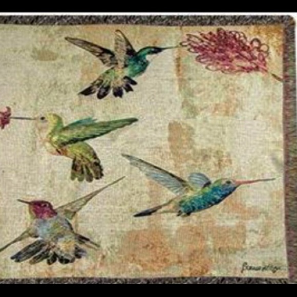 Manual Woodworkers & Weavers Made in USA Tapestry Throw Blanket Afghan  50”x60” - Picture 3 of 7